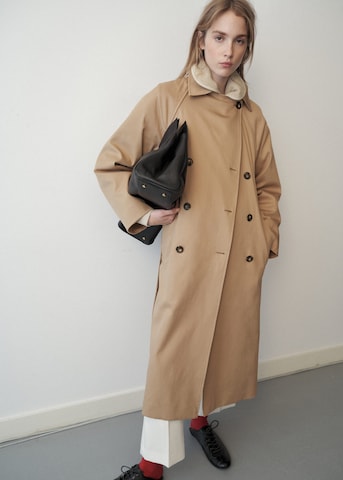 MANGO Övergångskappa 'TUTOM' i beige: framsida