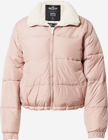 HOLLISTER Zimní bunda – pink: přední strana