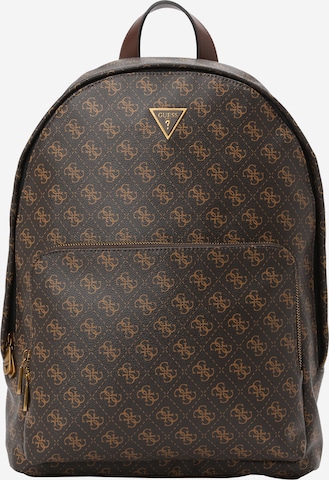 Rucsac 'VEZZOLA' de la GUESS pe maro: față