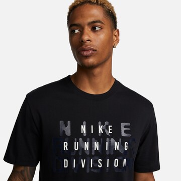 NIKE Functioneel shirt 'Run Division' in Zwart