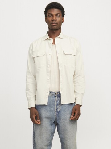 JACK & JONES Regular fit Overhemd 'JJETravis' in Wit: voorkant