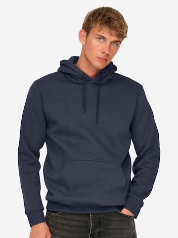 Only & Sons Regular Fit Sweatshirt 'Ceres' in Blau