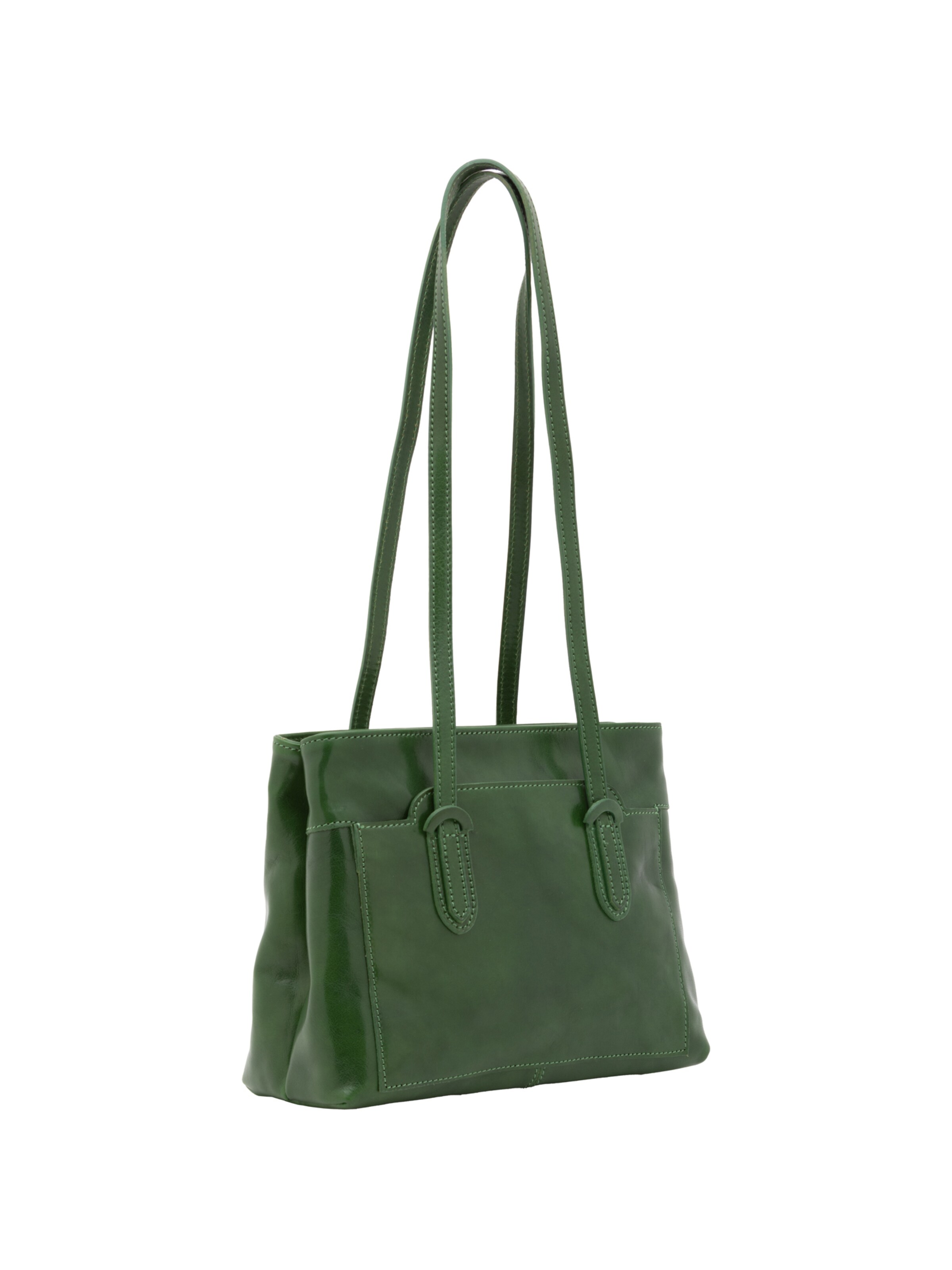 Borsa a spalla 'Borsa a Spalla Donna Vera Pelle Vacchetta - Chiusura Zip' di I Fratelli in verde