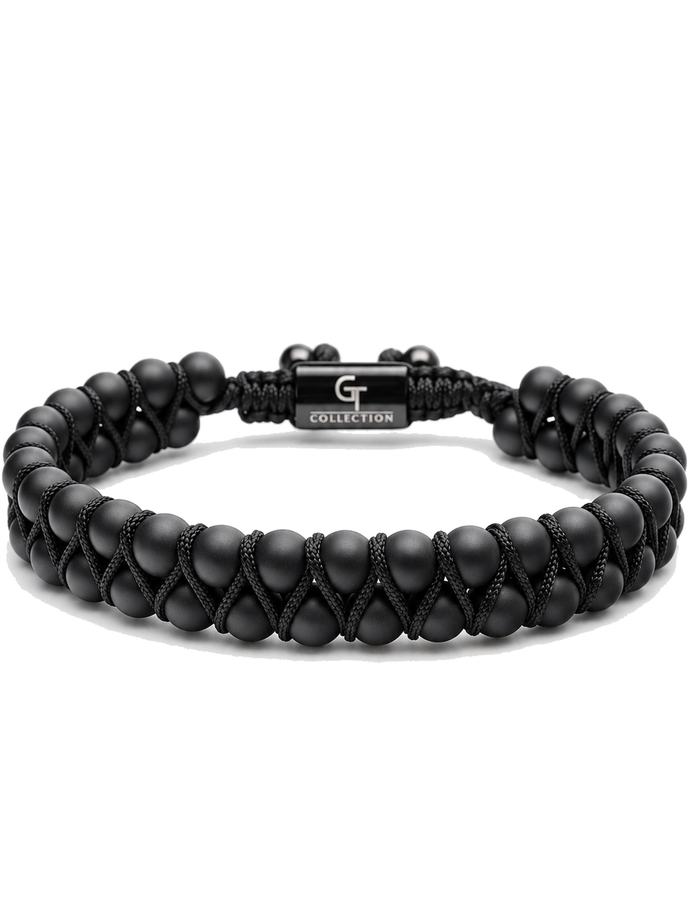 GT CollectionNarukvica 'Black Onyx Double-Row' - crna boja: prednji dio