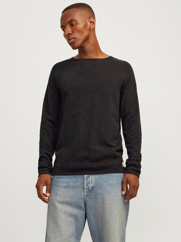 JACK & JONES Klasický střih Svetr 'JJEHill' – hnědá: přední strana