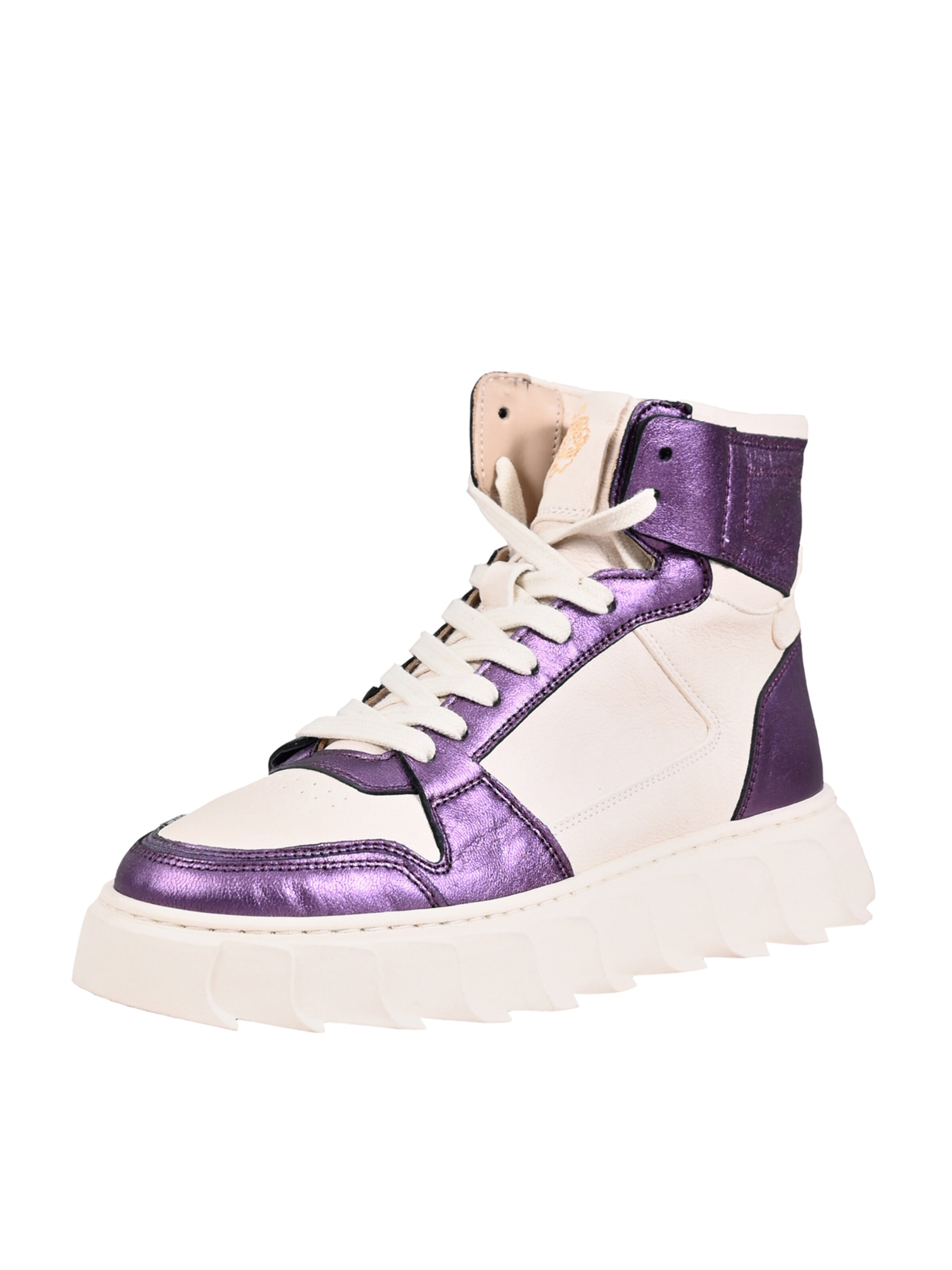 Apple of Eden High-Top Sneakers in Beige: front