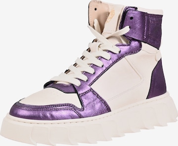 Apple of Eden High-Top Sneakers in Beige: front