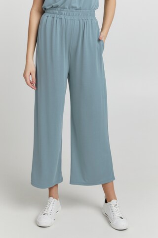 Oxmo Wide leg Pants 'Bryndis' in Blue: front