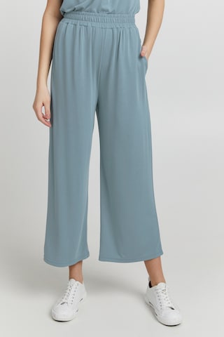 Oxmo Wide leg Pants 'OXBryndis' in Blue: front