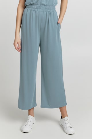 Oxmo Wide Leg Stoffhose 'OXBryndis' in Blau: predná strana