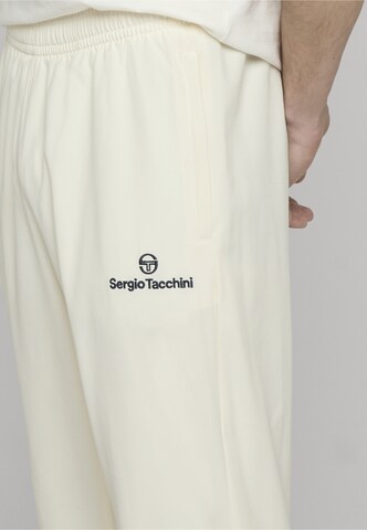 Sergio Tacchini Tapered Sporthose 'Carson' in Weiß