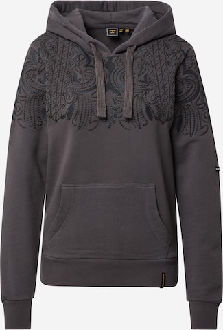 Superdry Sweatshirt 'BOHEMIAN CRAFTED' in Grijs: voorkant