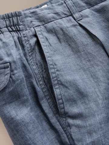Next Loosefit Bandplooibroek 'Signature' in Blauw