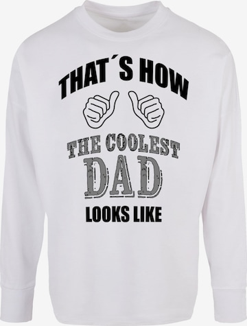 T-Shirt 'Coolest Dad' Merchcode en blanc : devant