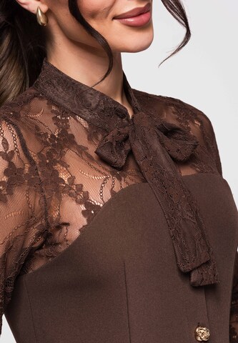 Ombre Kleid in Braun