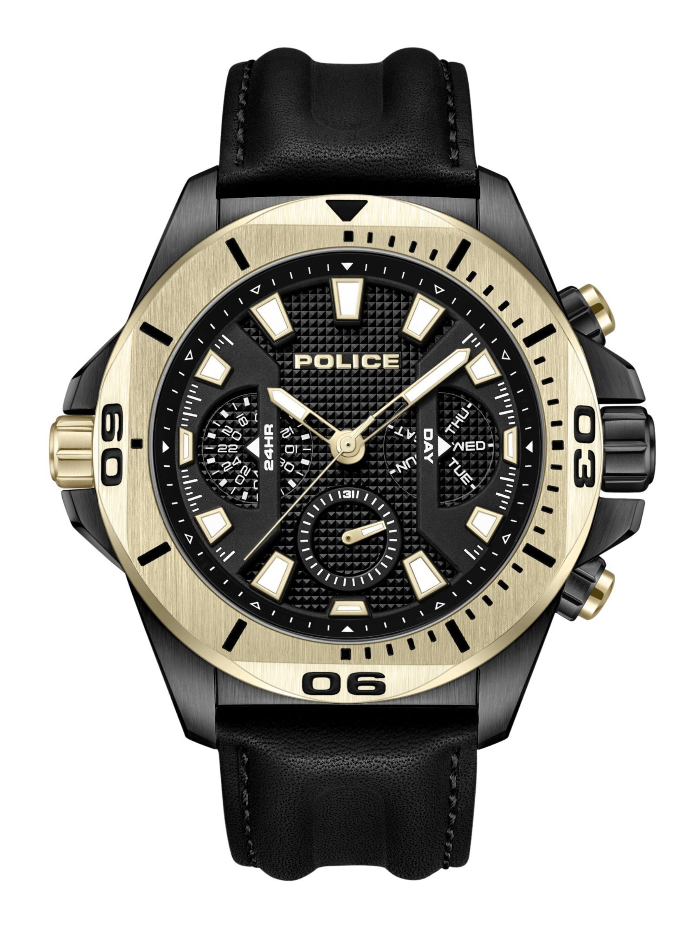 POLICE Analog watch 'Electrical' in Black: front