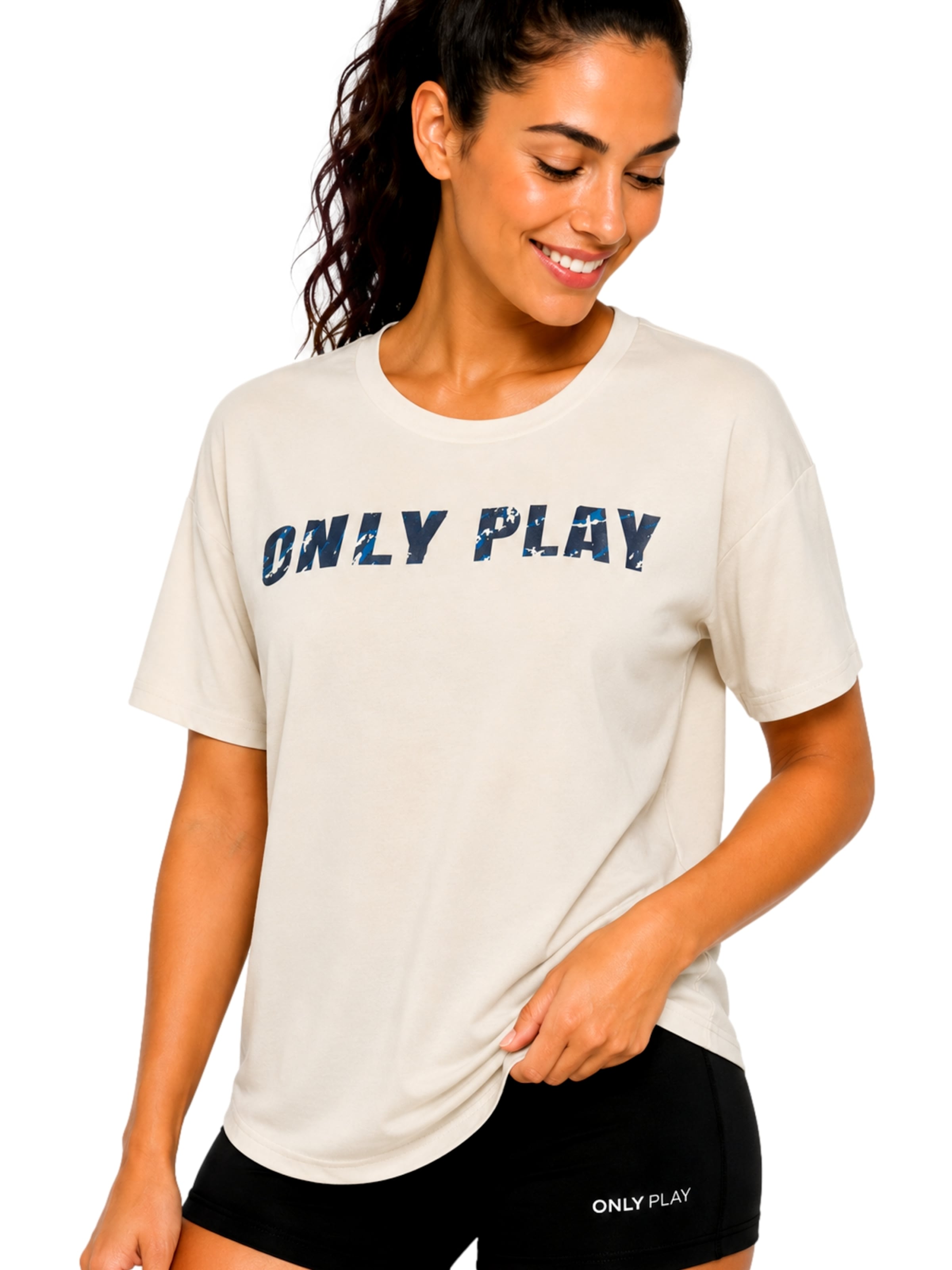 T-shirt fonctionnel 'Font' ONLY PLAY en beige