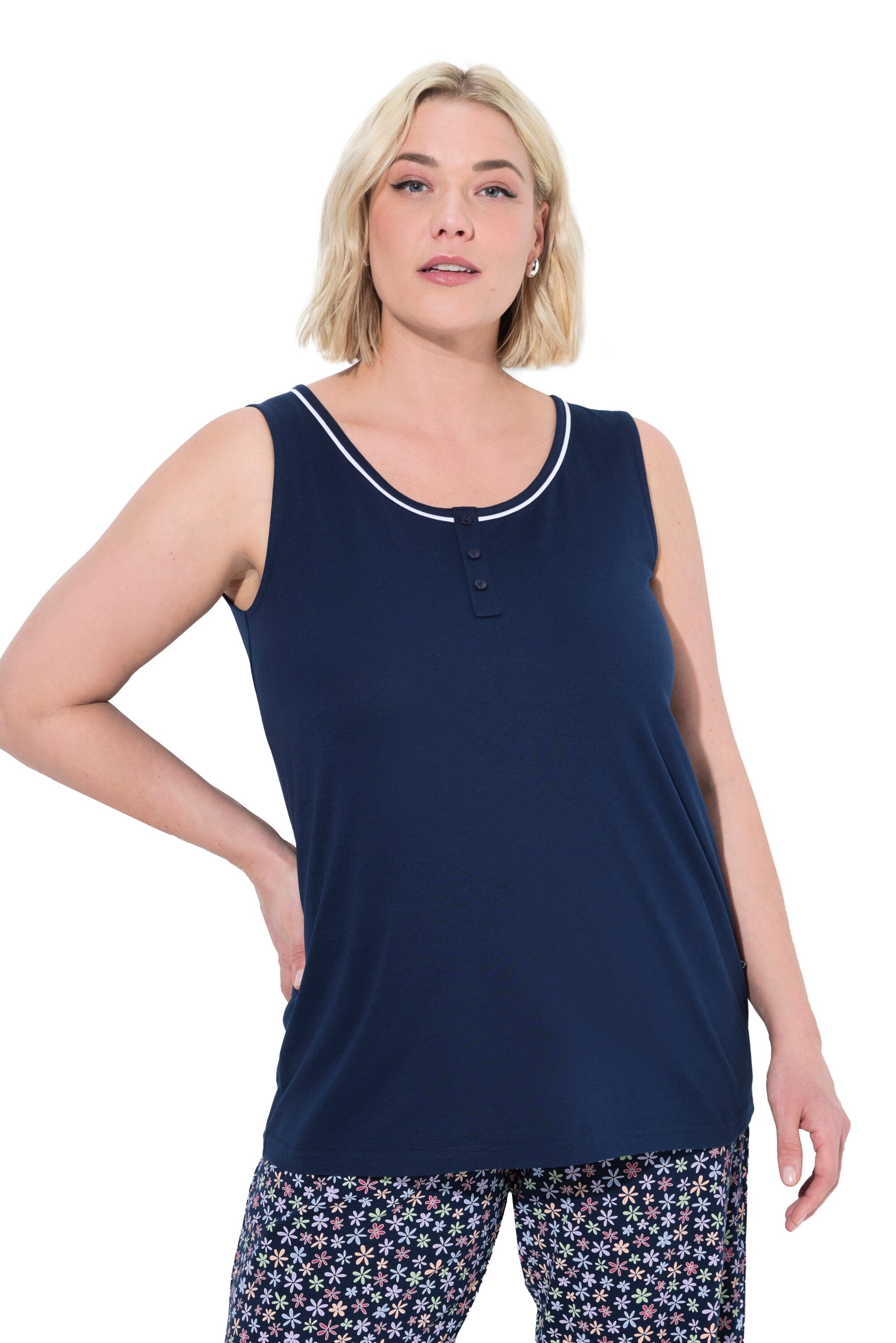 Ulla Popken Slaapshirt in Gemengde kleuren: voorkant