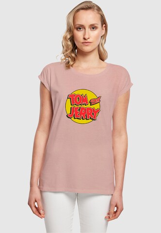 T-shirt 'Tom and Jerry - Circle' ABSOLUTE CULT en rose : devant