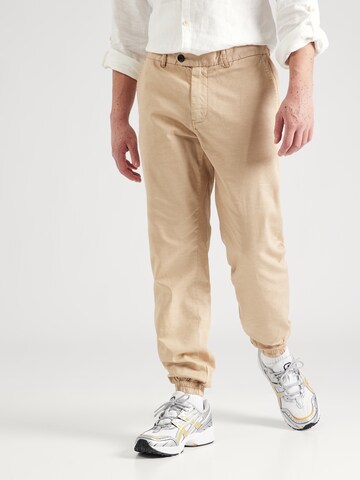 SCOTCH & SODA Tapered Παντελόνι 'Seasonal' σε καφέ: μπροστά