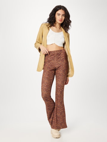 Nasty Gal Flared Leggings in Brown