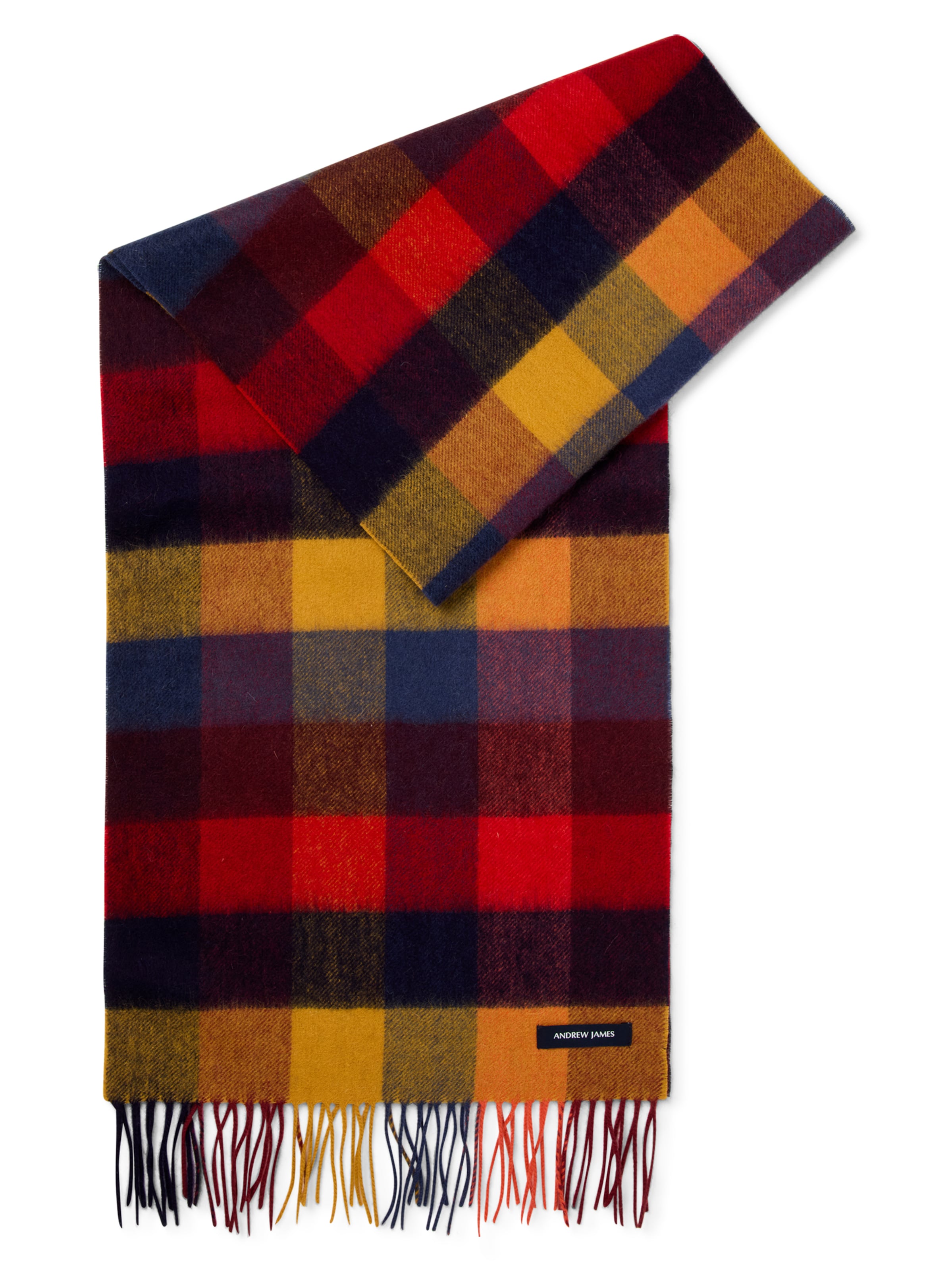 Andrew James Wollschal in Rot: Vorderseite