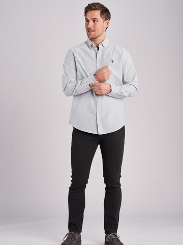 U.S. POLO ASSN. Regular fit Overhemd 'Armin' in Grijs