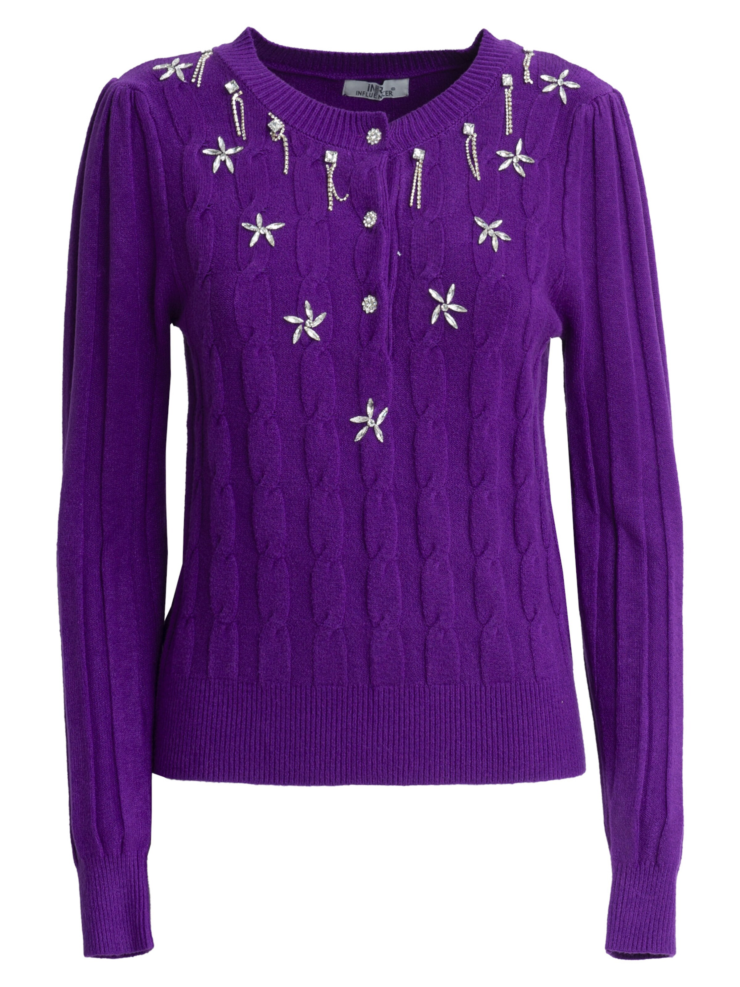 Influencer Sweater in Purple: front