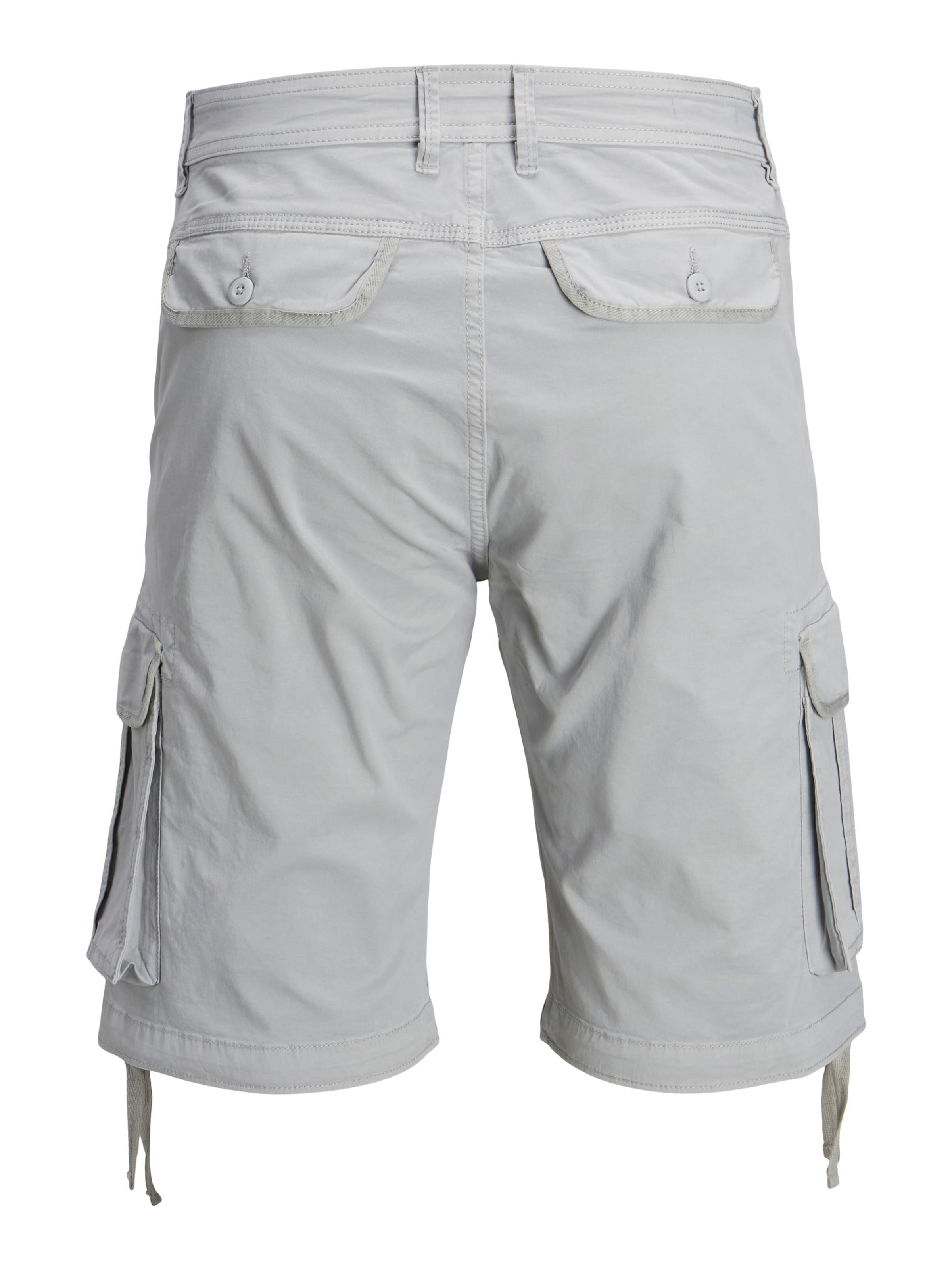 JACK & JONES Loosefit Cargobroek 'Zeus' in Grijs
