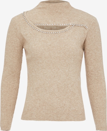 Pull-over nolie en beige : devant