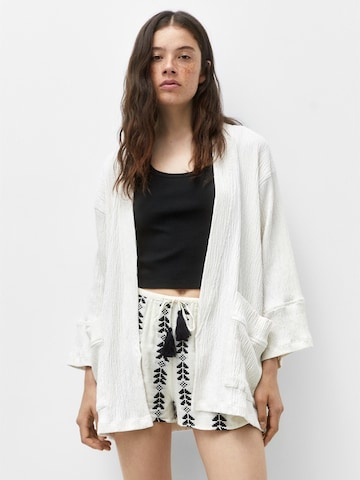 Kimono Pull&Bear en beige : devant