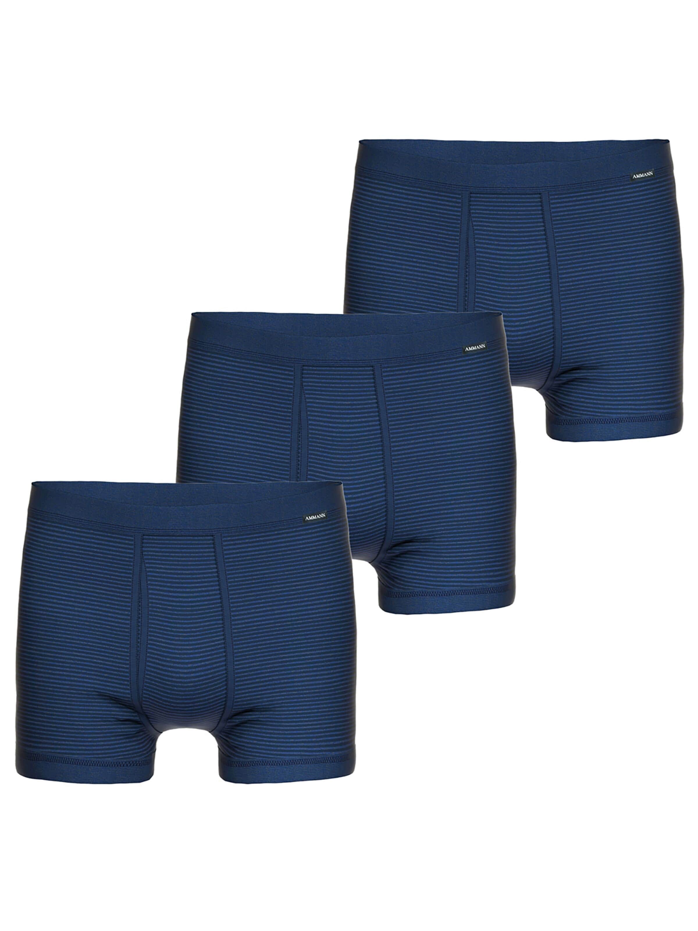 Ammann Boxer shorts 'Jeans Feinripp' in Blue: front