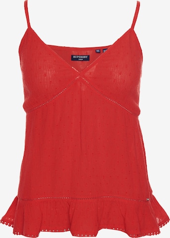 Haut Superdry en rouge : devant