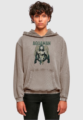Sweat-shirt 'Aquaman - Scales' ABSOLUTE CULT en gris : devant