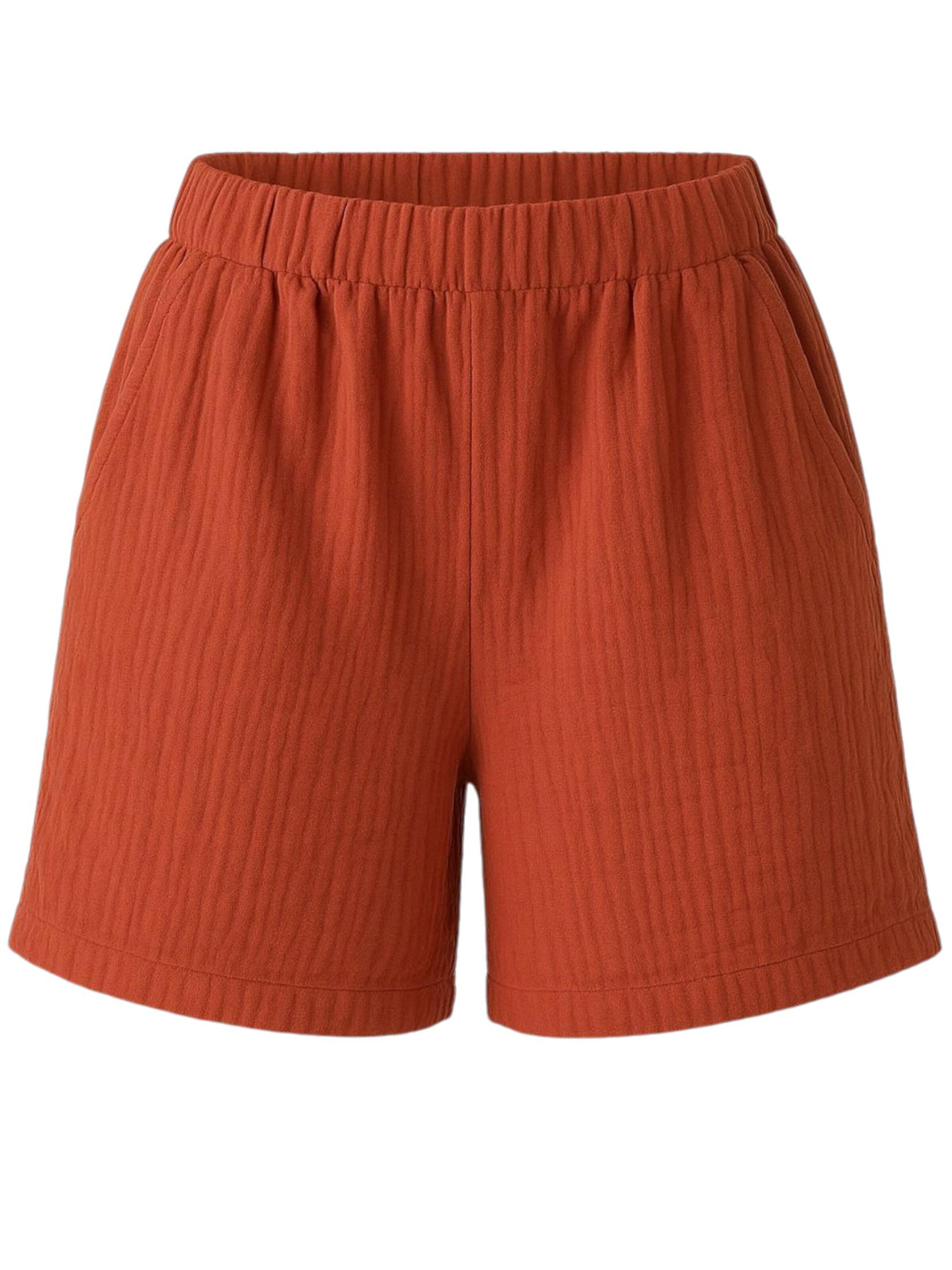 WENOR Wide Leg Bukser 'NOOR' i rød: forside