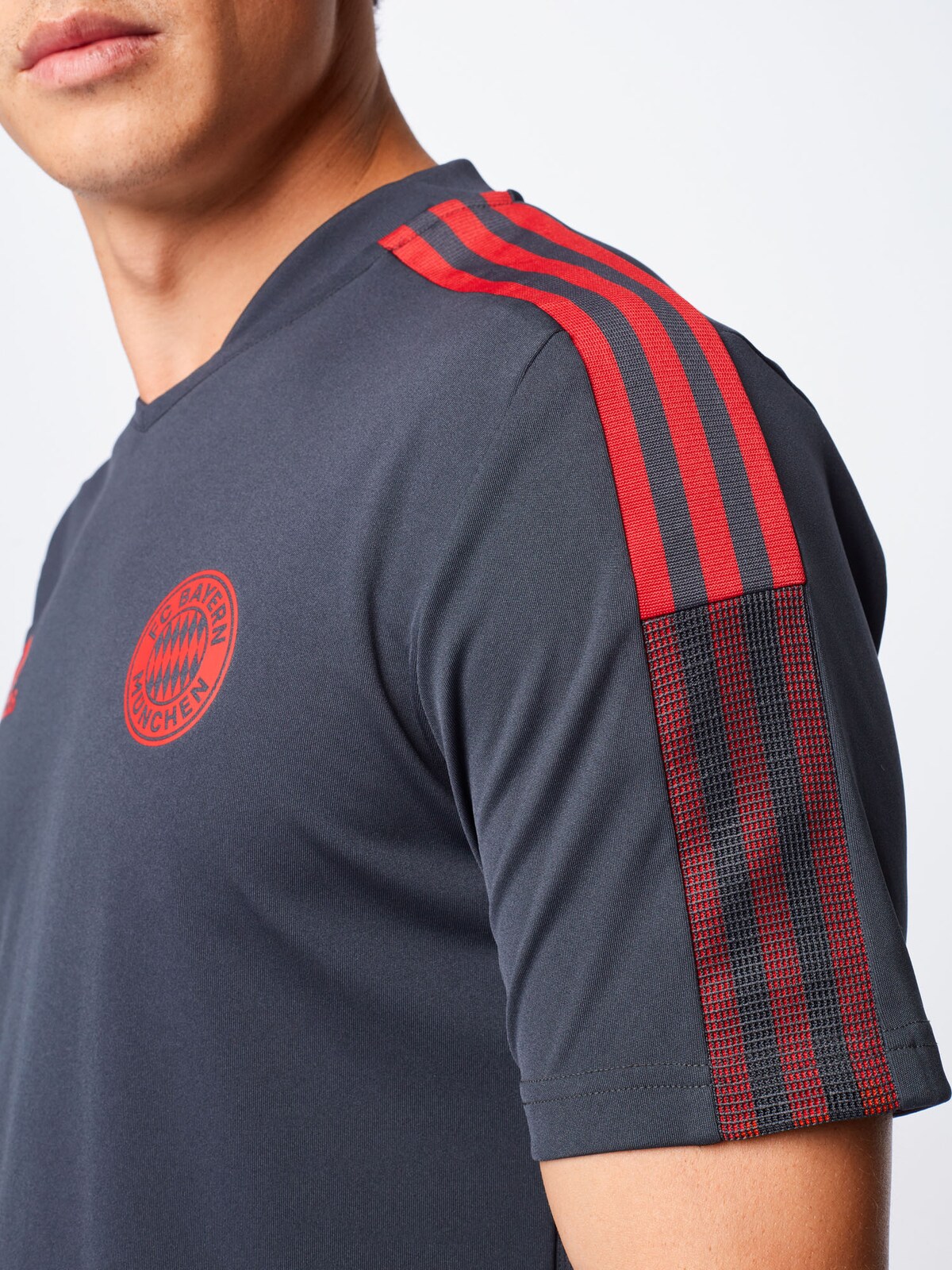 ADIDAS PERFORMANCE Camiseta de fútbol 'FCB' en gris oscuro / rojo anaranjado - ABOUT YOU