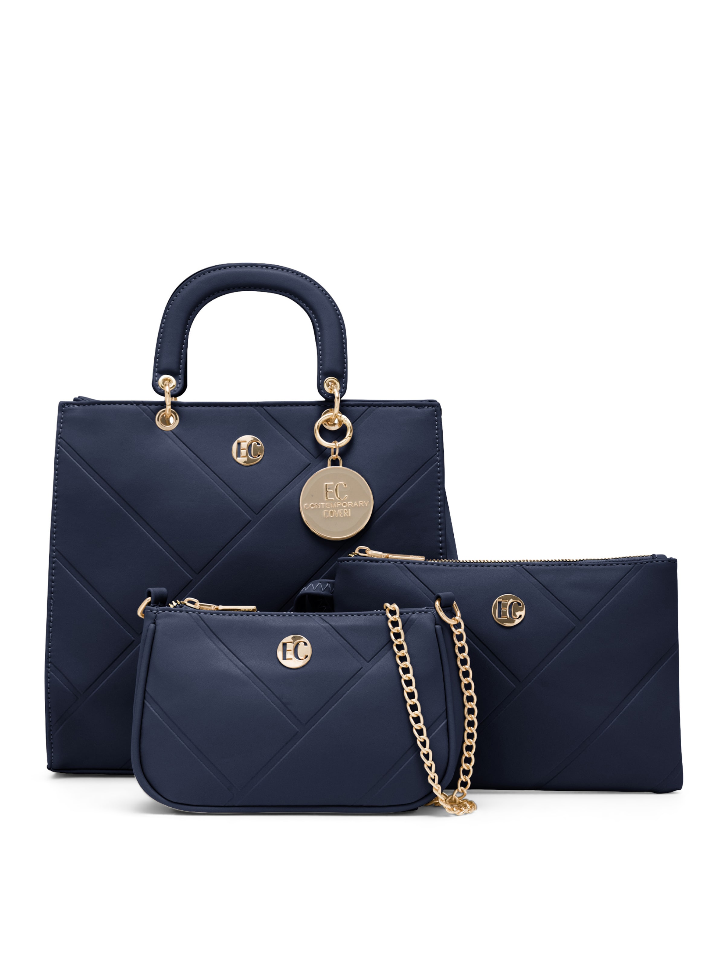 Enrico Coveri Handtas 'Rychelle' in Blauw: voorkant