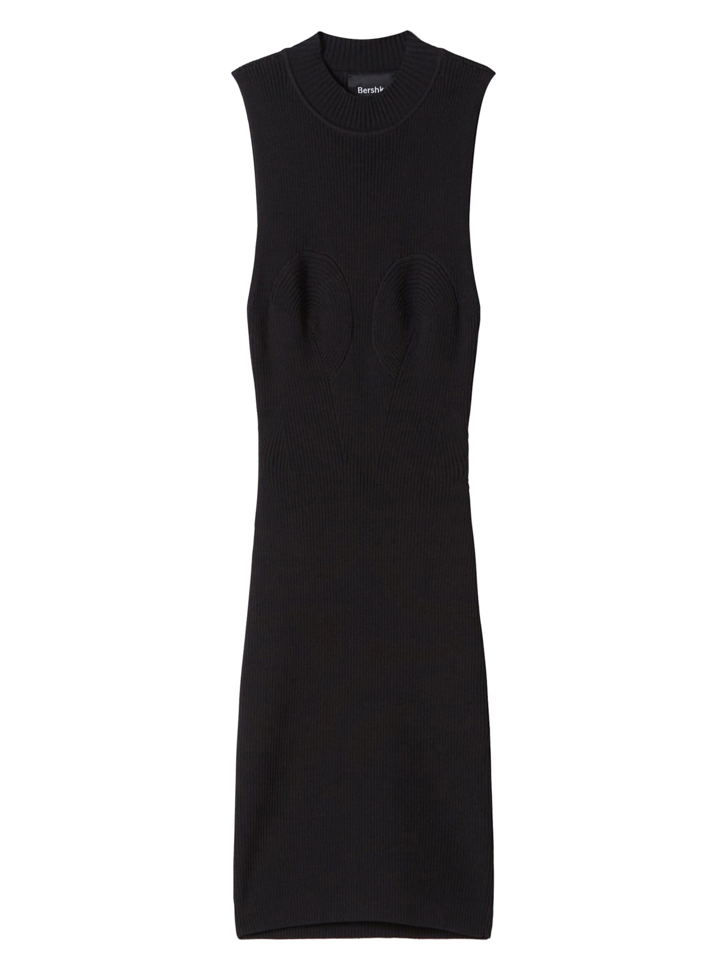 Bershka Kötött ruhák - fekete: elől