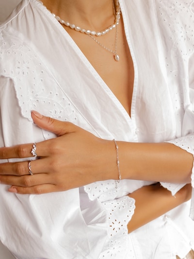 Braccialetto 'Pearl Line' Hey Happiness di colore argento, Visualizzazione prodotti