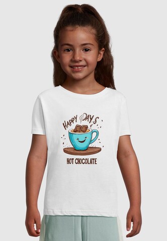 Merchcode Shirt 'Happy Days' in Wit: voorkant
