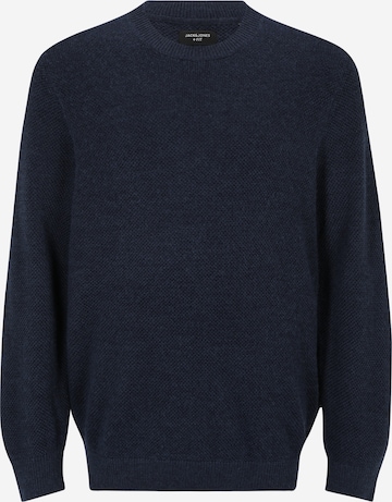 Pull-over 'HUNT' Jack & Jones Plus en bleu : devant