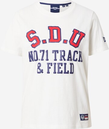 Superdry Shirt 'Collegiate Athletic Union' in Weiß: predná strana