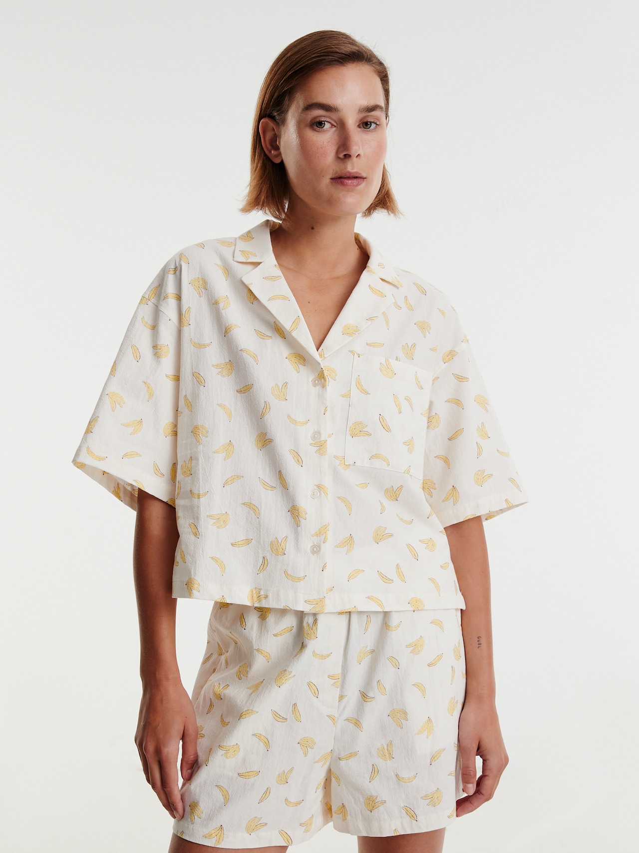 EDITED Produkte Shirt 'DALLAS' pastellgelb