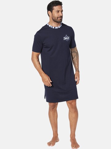 Jan Vanderstorm Pajamas long 'Ruwin' in Blue: front
