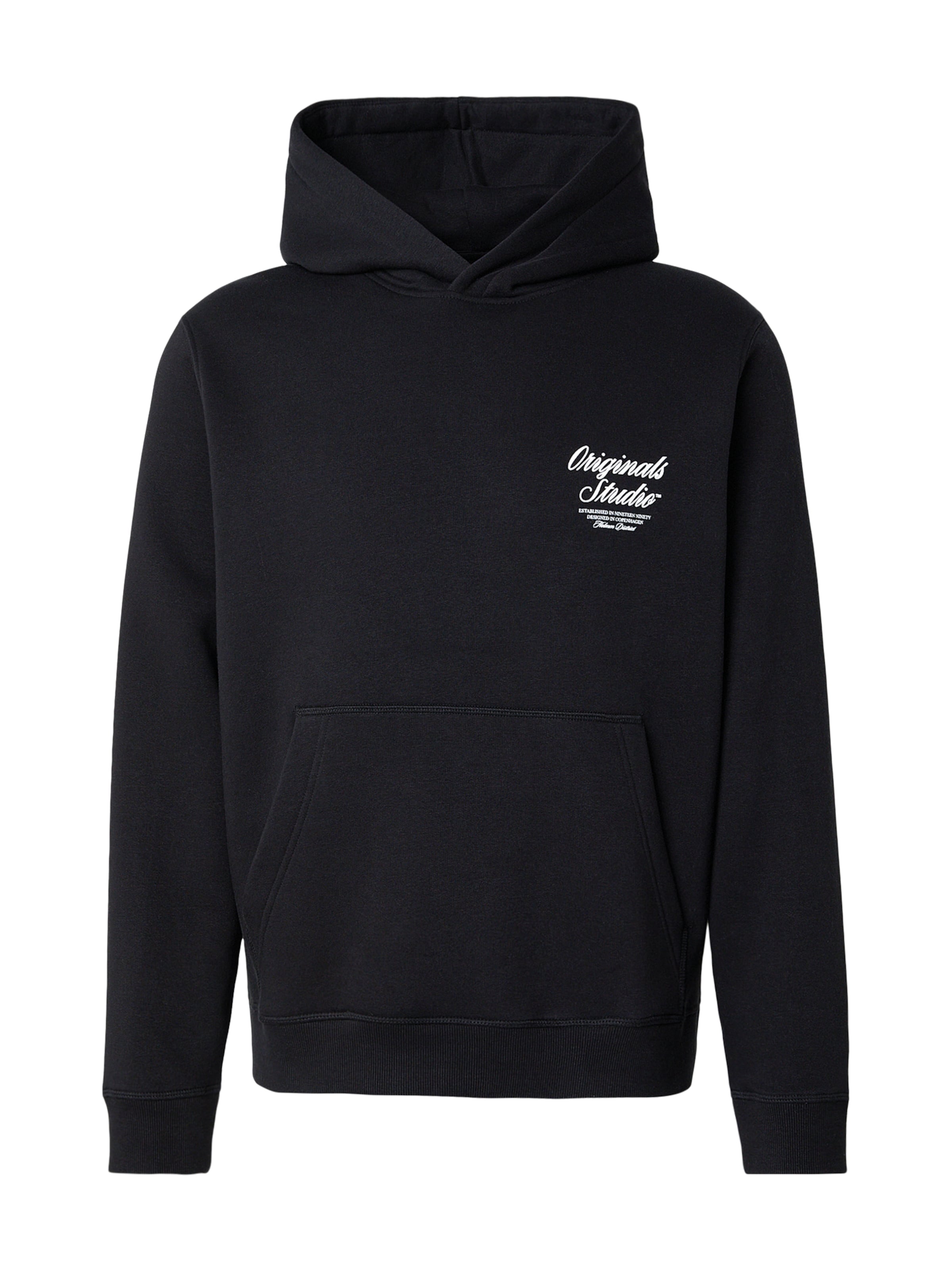 JACK & JONES Mikina 'JWHNORREBRO' – černá: přední strana