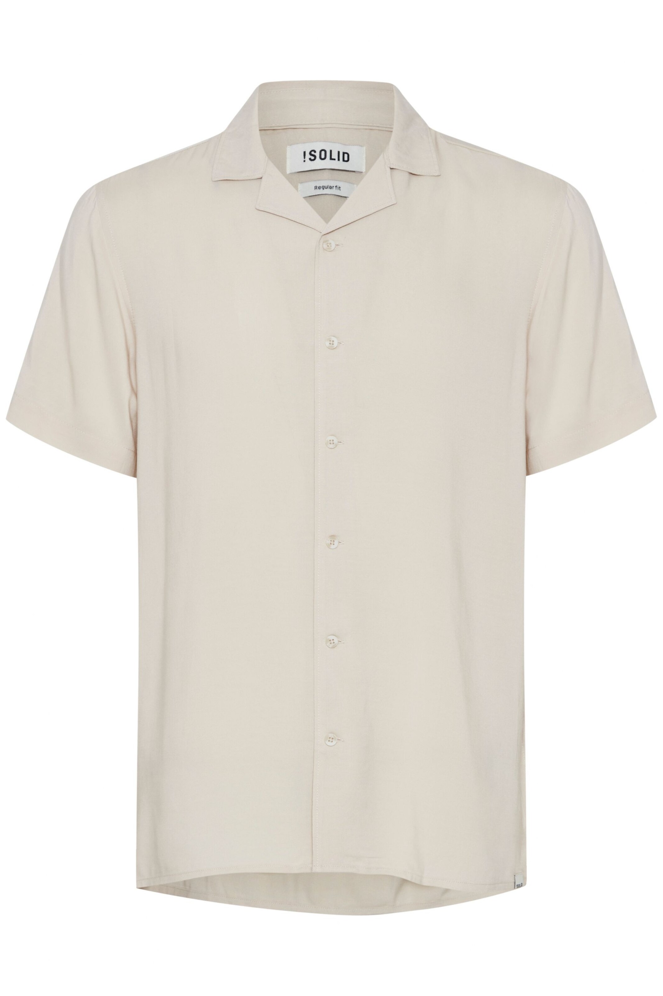 !Solid Regular Fit Hemd in Beige: Vorderseite