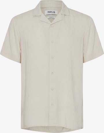 !Solid Regular fit Button Up Shirt in Beige: front