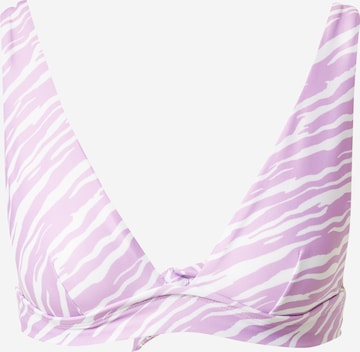 Hunkemöller Triangle Bikini Top in Purple: front