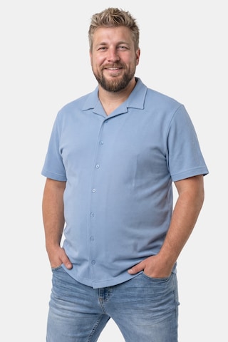 Men Plus Comfort Fit Hemd in Blau