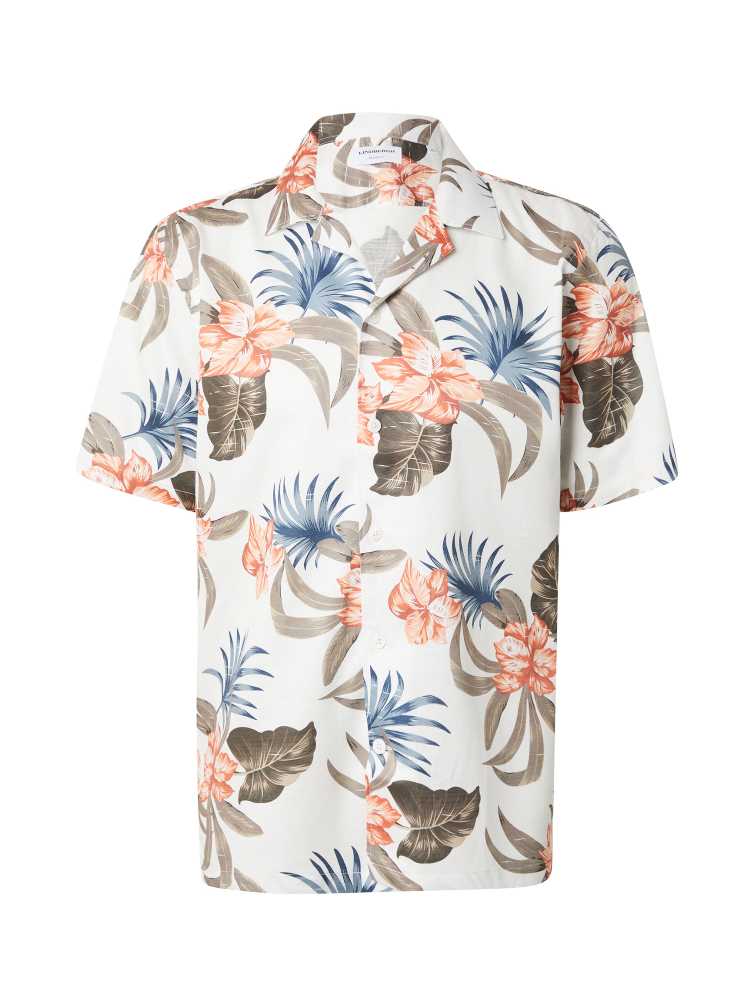 Coupe regular Chemise Lindbergh en blanc : devant